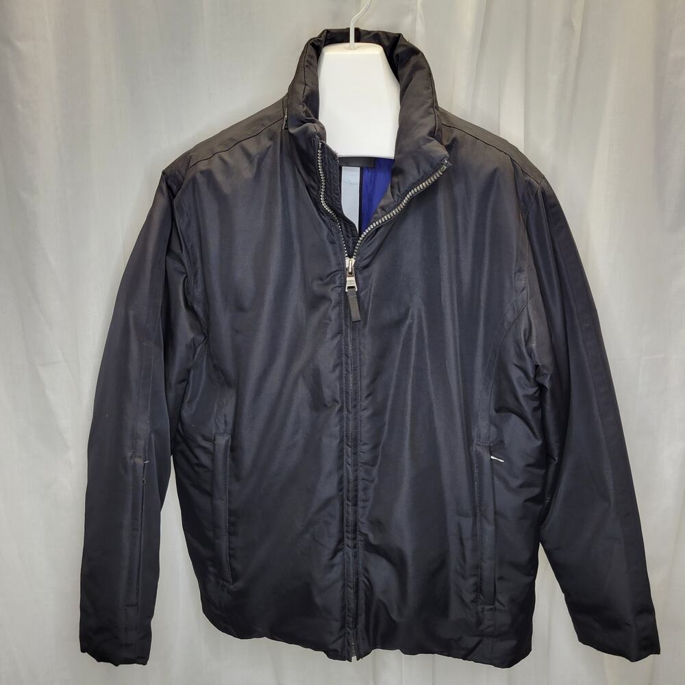Marc New York Mens Black Bomber Style Y2K Winter Coat, L